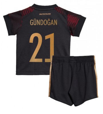Maillot de foot Allemagne Ilkay Gundogan #21 Extérieur enfant Monde 2022 Manches Courte (+ pantalon court)